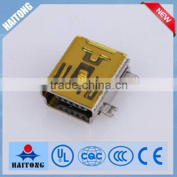 specilized female vertical 12v A type of micro usb smt connector