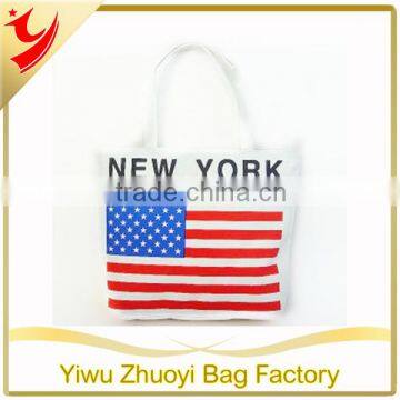 Promotional USA Flag Canvas Shopping Bag with America Banner