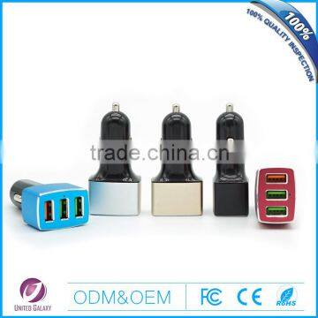 OEM ODM 5.0V 2.4A high Speed high quality 3 port usb car charger