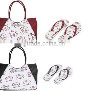 Beach tote bag with Flip Flop