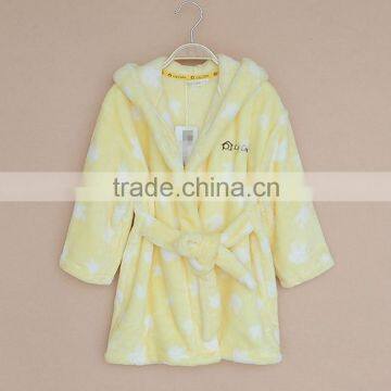 Printing Plush Fleece Bathrobe Pajama Fleece Gowns for Kids photo-5