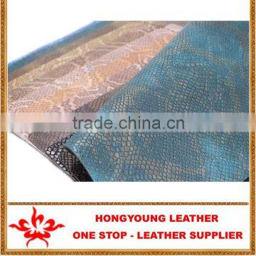 Matt India style snake grain leather synthetic for making elegant bags,shoes,upholstery