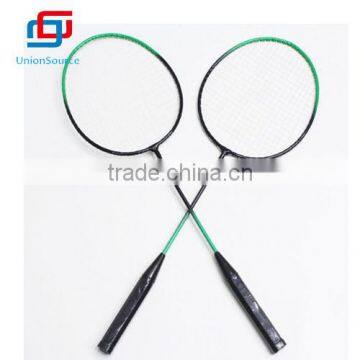 2pcs Iron&Wood Badminton Rackets Set Indoor Badminton Set