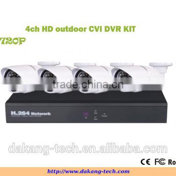 4ch HD CVI dvr kit,p2p cloud, 4ch DAHUA solution CVR camera kit, 720P cvi bullet camera, DIY CVI Kit,iPhone&Anroid phone view