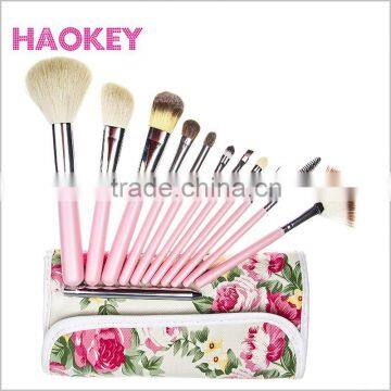 12pcs Aluminum Ferrule Wool Hair Cosmetic Woolen Brush Set photo-5