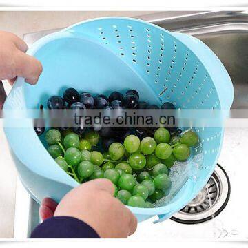 Best selling kitchen cooker wash vegetable fruit plastic washing basket,draining basket ll001
