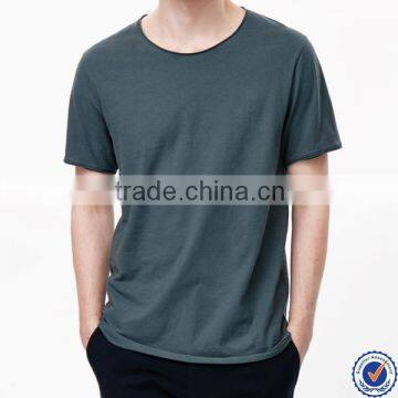 summer blank regular fit t-shirt with wide round neckline