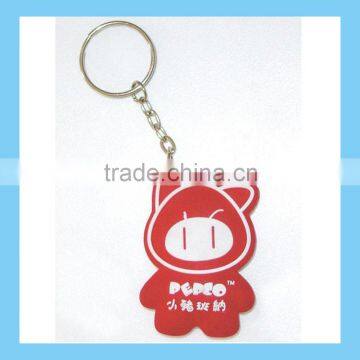lovely pig PVC keychain