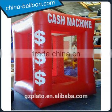 Promotion Advertising Cube Inflatable Cash Machine Grab Money Booth For Sale