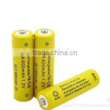 Ni-Cad Battery AA 600mAh 1.2V Manufacturer with CE,ROHS,UL certificates