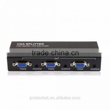 VGA Splitter 1x4 With Audio Distribute One VGA Source To Four VGA Displays With 3.5mm Audio photo-4