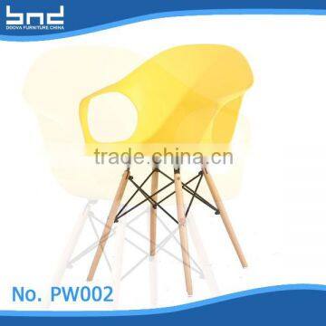 Wholesale plastic dining room comfy arm chair PW002