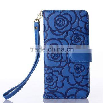 Lady Favorite Handheld Stand Fashion Rose Leather Phone Cover for Iphone 6/ 6 Plus With Lanyard photo-2