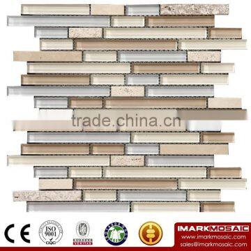 IMARK Mixed Color Crystal Glass Mosaic Tiles Mix Marble Mosaic Tiles for Wall Decoration Code IXGM8-109                        
                                                Quality Choice