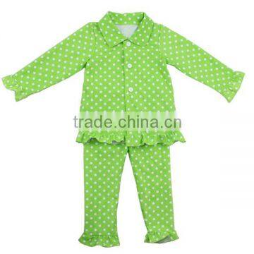 2016 Kaiyo boutique Christmas pajamas family pajamas wholesale clothing ruffle dot casual baby clothes