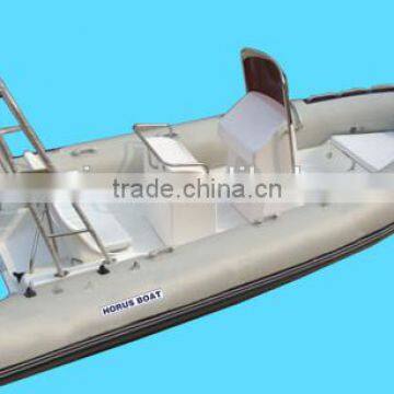 Glass Fiber Reinforced Plastic Inflatable Boat 6 Person Capacity