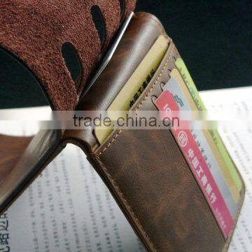 Cool Pocket Purse Credit Card Holder Mens Genuine Bifold Leather Wallet photo-6