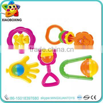 Low cost toys china plastic baby rattle toy set for promotion