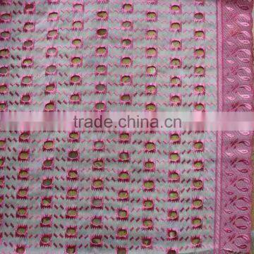 T/C TWO-SIDE BORDER HEAVY ALLOVER EMBROIDERY FABRIC (TWO-TONES)