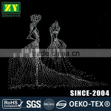 Lead Free Hotfix Motif 2015 New Design Hotfix Transfer with MC Stones For Wedding Dress Shoes T shirts