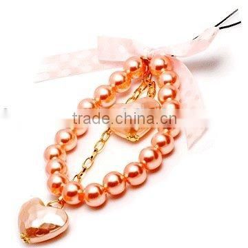 Hot pearl cell phone strap