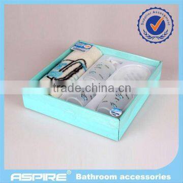 brown 5pcs bathroom set