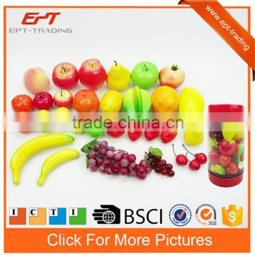 Vivid pretent toy plastic fruits food toy set for kids