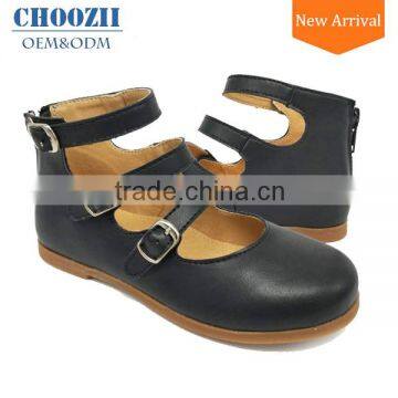 Guangzhou Factory Beauty Teen Girls Shoes with Round Ankle Strap