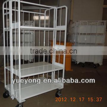 Foldable metal roll container