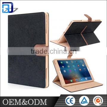 Cheapest wholesale 9.7 inch tablet degree rotating design black color leather tablet case for ipad air