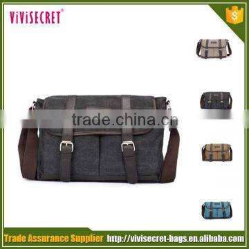 Free Sample Men Shoulder Business Bag, Canvas Cross Strap Canvas Messenger Bags photo-5