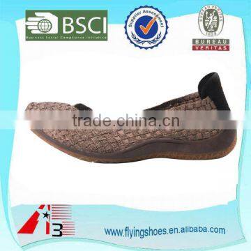 handmade elastic woven single shoes women