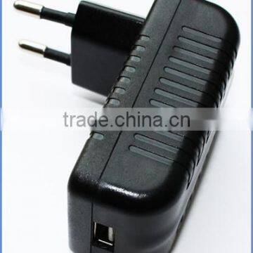 China Factory Price EU plug single output ac/dc usb power adapter 12v 1a/1.25a