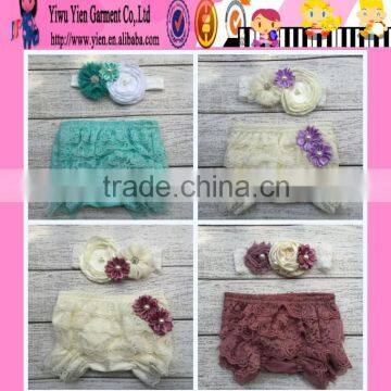 PP Pants Baby Lace Sets Hair Bands Baby Lace Sets