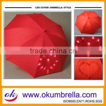 2013 New Led Umbrella heart led on cover