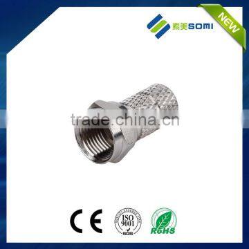 Nickel Plating rf connector RG6 f male connector