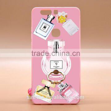 Luxury Perfume TPU+PC 2-in-1 Hybrid Pattern Phone Case With Ring Bracket For Huawei Glory V8