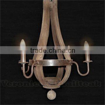 Shabby Chic Chandeliers Wine Barrel 4 Lamps