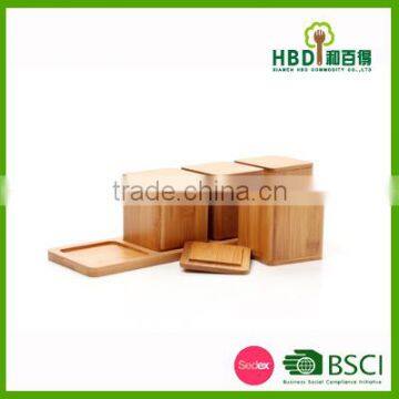 Wholesale Unique Kitchen Storage Box Bamboo Salt Box
