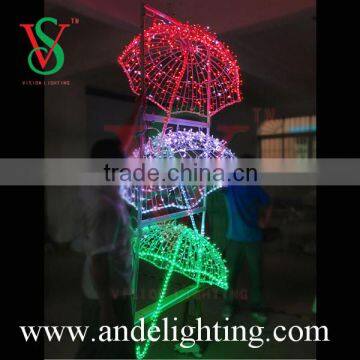 Wholesale Chinese Factory 3D umbrella outdoor motif lighting