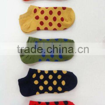 Polka Dot Cotton Ankle Socks