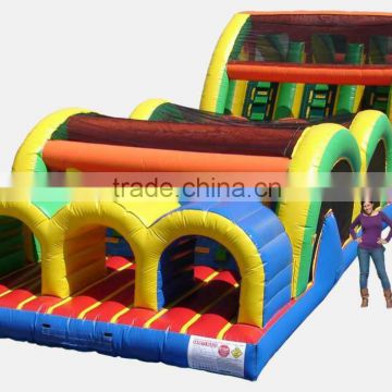 Obstacle Course - Mega Thrill Triple Lane/outdoor obstacle course equipment/PVC Material Inflatable Obstacle Course