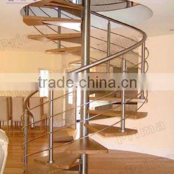 Luxury mild steel spiral staircase(PR-2014)