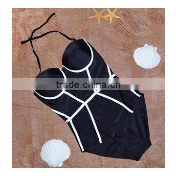 BSC100 Hot Sale Women Sexy Pretty One Piece Printing Skirt Bikini Swimwear photo-4