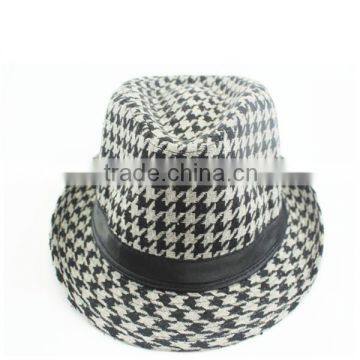 fashionable colorful set tribby grid cotton fishmen hat with sweatband