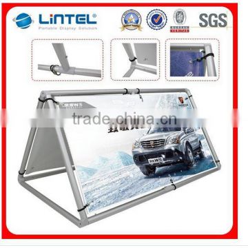 triangle shape display portable poster board stand