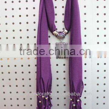 Girl's long cotton cloth scarf pendant, fashion pendant scarf