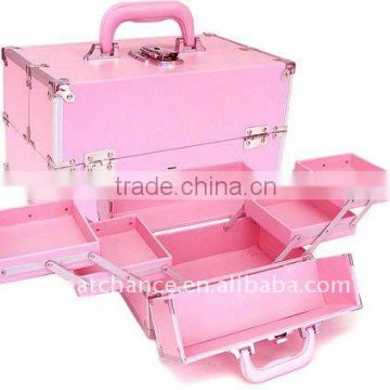 Pink Makeup Train Case