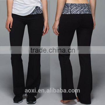 OEM Service Custom Design Print Waist Loose Fit Adult Long Yoga Pants for Women