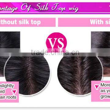 Trade Assurance Silk Top 100% Raw Unprocess Remy Virgin Human Hair Full Lace Wigs With Bangs photo-5